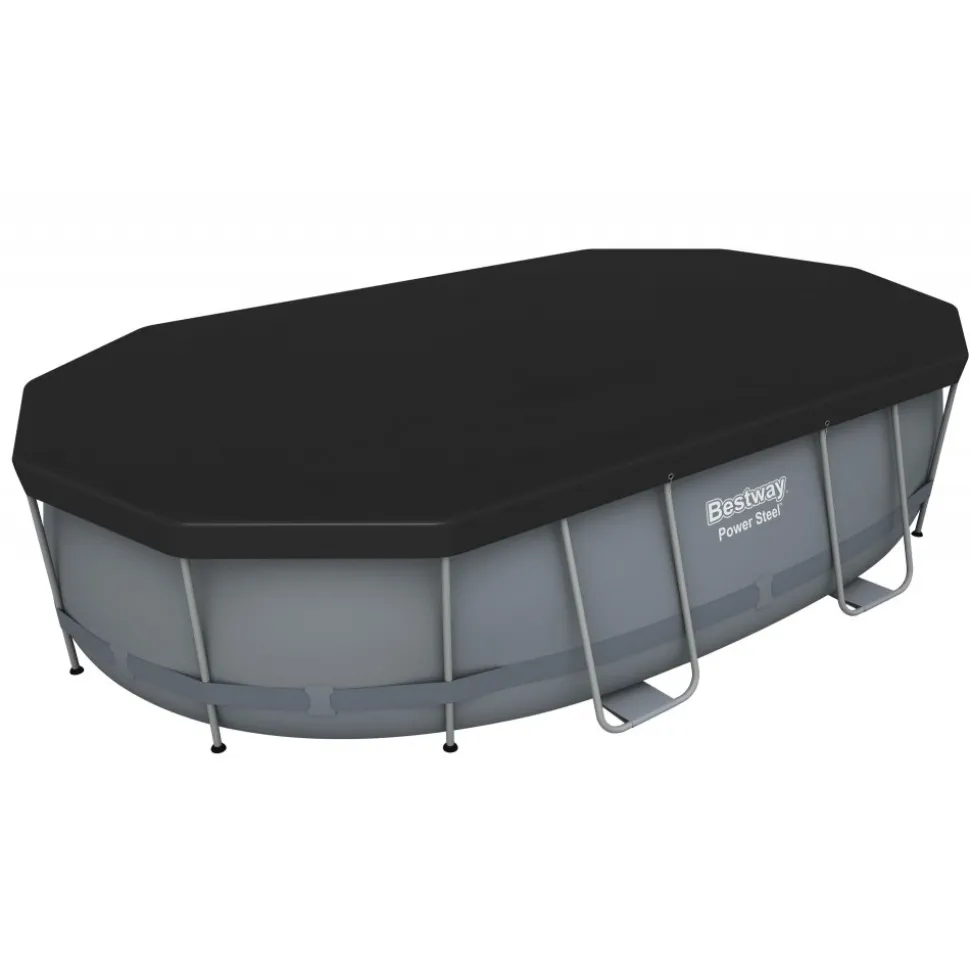 Bestway pool ovan mark 4,88x3,05m - 1m djup | Power Steel Oval (56448)