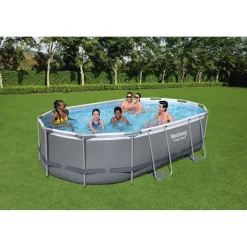 Bestway pool ovan mark 4,88x3,05m - 1m djup | Power Steel Oval (56448)