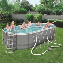 Bestway pool ovan mark 5,5x2,7m - 1,2m djup | Power Steel Oval (56710)