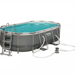 Bestway pool ovan mark 4,3x2,5m - 1m djup | Power Steel Oval (56620)