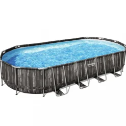 Bestway pool ovan mark 7,3x3,6m - 1,2m djup | Power Steel Oval (5611T)