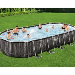 Bestway pool ovan mark 7,3x3,6m - 1,2m djup | Power Steel Oval (5611T)