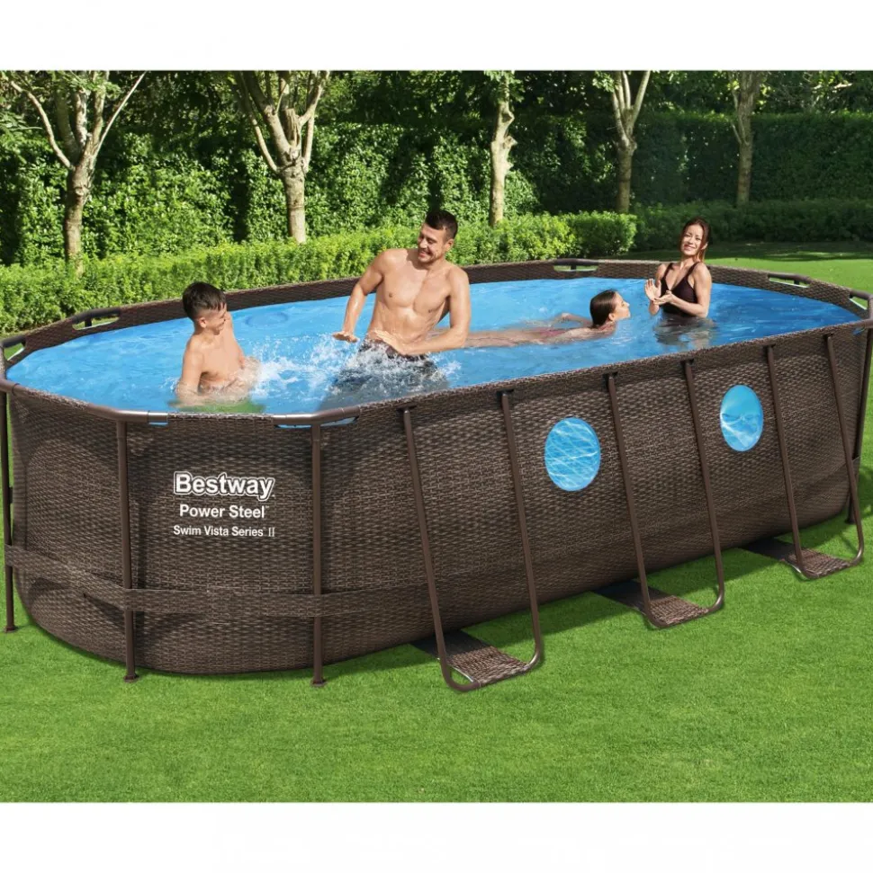 Bestway pool ovan mark 5,5x2,7m | Power Steel Swim Vista II (56716)
