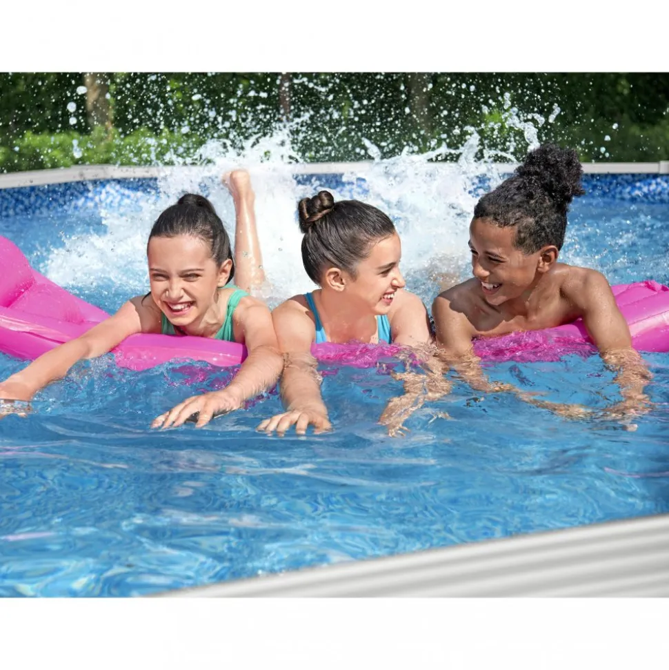 Bestway stålväggspool 6,1x3,6m - 1,2m djup | Hydrium Pool set (56369)