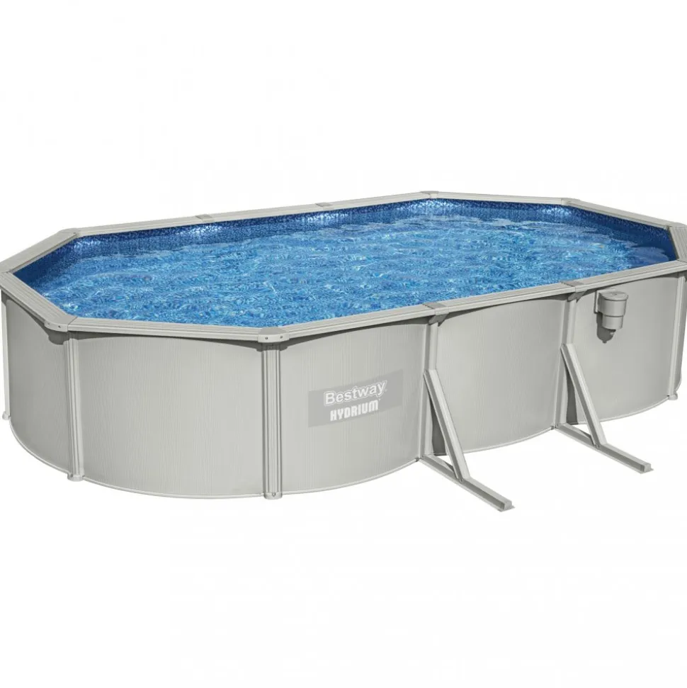 Bestway stålväggspool 6,1x3,6m - 1,2m djup | Hydrium Pool set (56369)