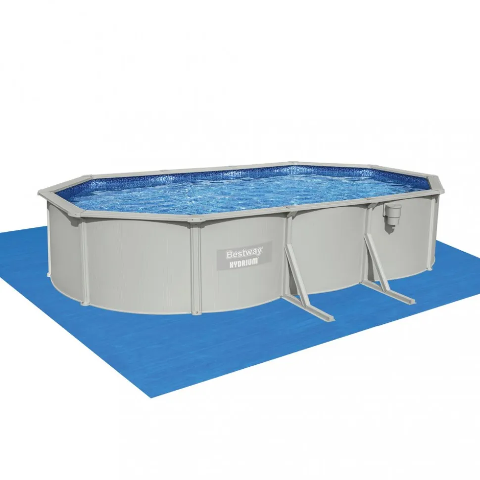 Bestway stålväggspool 6,1x3,6m - 1,2m djup | Hydrium Pool set (56369)