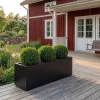 Blomlåda i stål | 80×40×60 cm | Svart