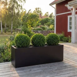 Blomlåda i stål | 80×40×60 cm | Svart