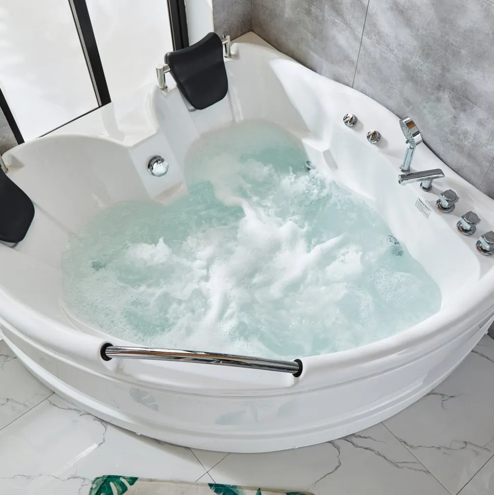 Bubbelbadkar för 2 personer 150x150cm | Högkvalitetsakryl | BK-005