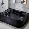 Bubbelbadkar för två 170x120cm | Värmare & ljusterapi | BK-008 | Svart