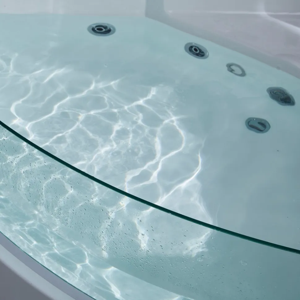 Bubbelbadkar hörn med underhållsvärme | 150x150cm | BK-058