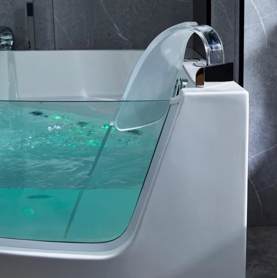 Bubbelbadkar hörn med underhållsvärme | 150x150cm | BK-058