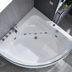Bubbelbadkar hörn med underhållsvärme | 150x150cm | BK-058