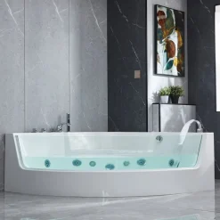 Bubbelbadkar hörn med underhållsvärme | 150x150cm | BK-058