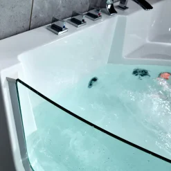 Bubbelbadkar hörn med underhållsvärme | 150x150cm | BK-058