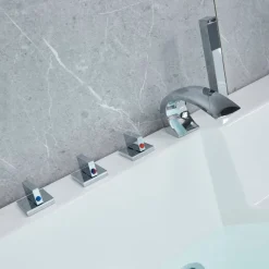 Bubbelbadkar hörn med underhållsvärme | 150x150cm | BK-058