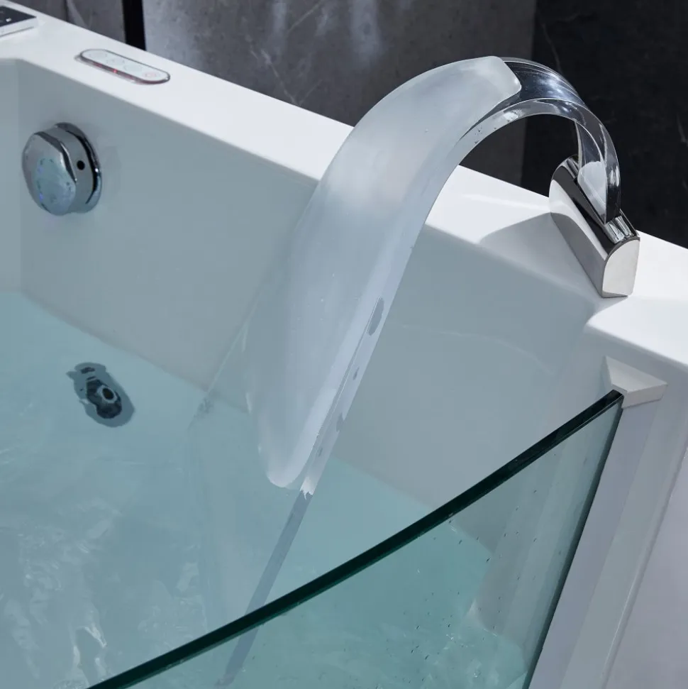 Bubbelbadkar hörn med underhållsvärme | 150x150cm | BK-058