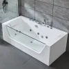 Bubbelbadkar med glasfront 170x80cm | Ergonomisk nackkudde | BK-019