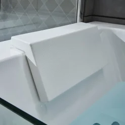 Bubbelbadkar med glasfront 170x80cm | Ergonomisk nackkudde | BK-019