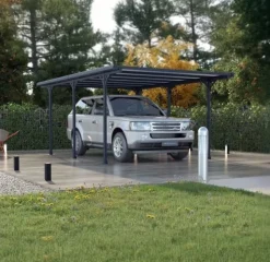 Carport 15,7 m² | Elegant aluminiumcarport 5,0x3,1 m | UV-skydd & vattenavrinning | Valdemar