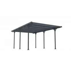 Carport 15,7 m² | Elegant aluminiumcarport 5,0x3,1 m | UV-skydd & vattenavrinning | Valdemar