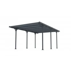 Carport 15,7 m² | Elegant aluminiumcarport 5,0x3,1 m | UV-skydd & vattenavrinning | Valdemar