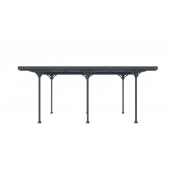 Carport 15,7 m² | Elegant aluminiumcarport 5,0x3,1 m | UV-skydd & vattenavrinning | Valdemar