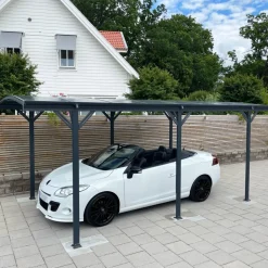 Carport 17,25m² | Extra hög | Aluminiumstomme & kanalplasttak