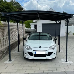 Carport 17,25m² | Extra hög | Aluminiumstomme & kanalplasttak
