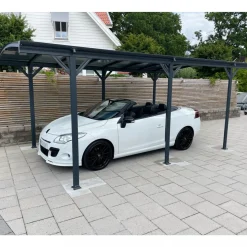 Carport 17,25m² | Extra hög | Aluminiumstomme & kanalplasttak