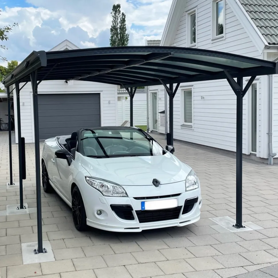 Carport 17,25m² | Extra hög | Aluminiumstomme & kanalplasttak