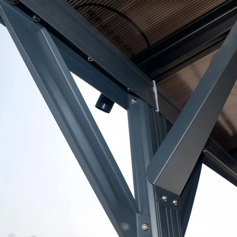 Carport 17,25m² | Extra hög | Aluminiumstomme & kanalplasttak