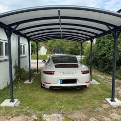 Carport 17 m² | 570 x 303 cm | Aluminiumram med kanalplasttak | Hållbar design