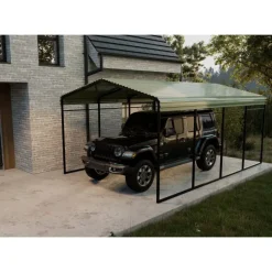 Carport 6x3,6 m | Metallram med plåttak | Pulverlackerad stålkonstruktion för bil, båt & maskinskydd