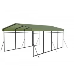 Carport 6x3,6 m | Metallram med plåttak | Pulverlackerad stålkonstruktion för bil, båt & maskinskydd
