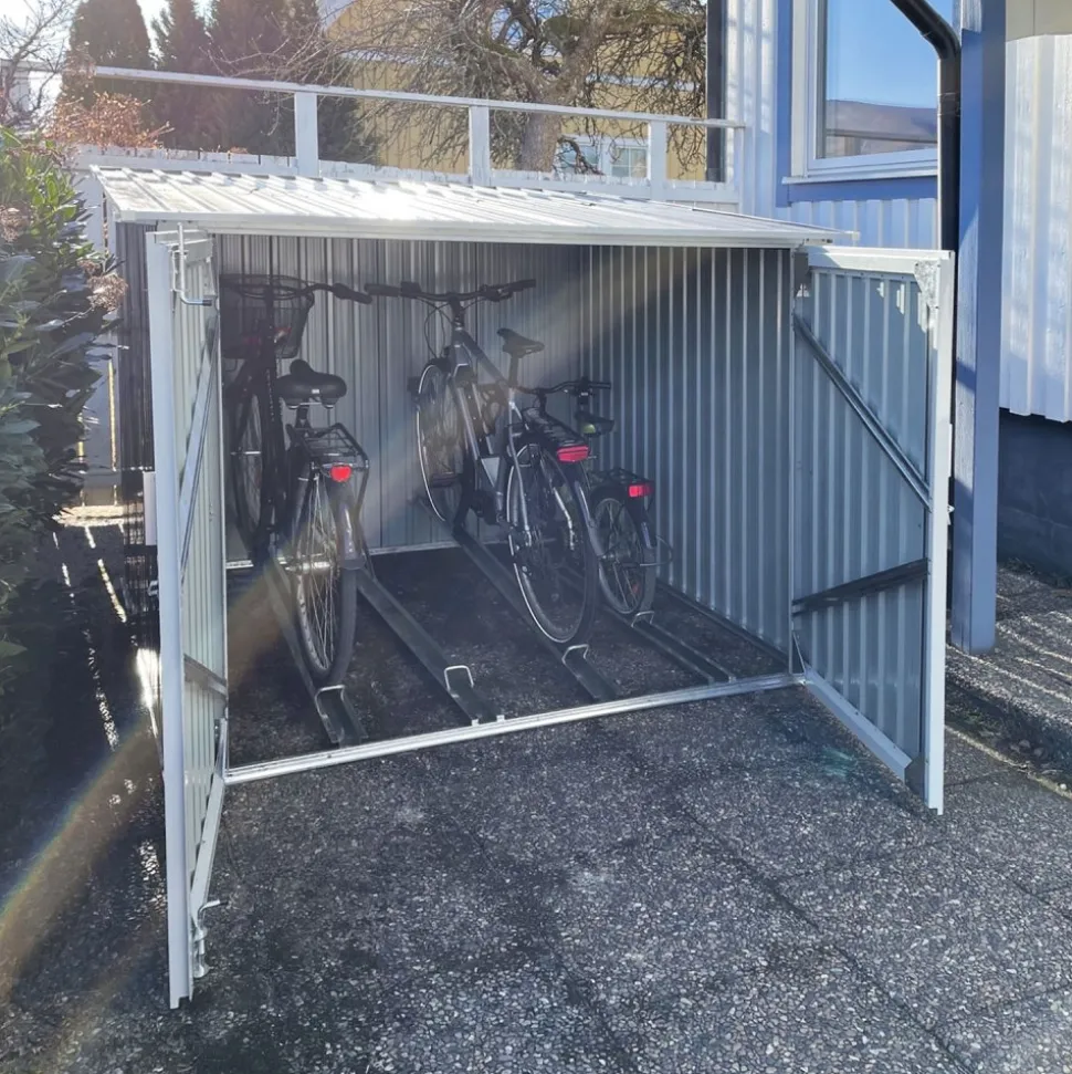 Cykelförråd 4,2m² | 4 cyklar | Låsbart för utomhusbruk