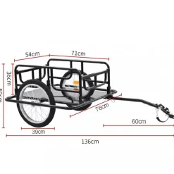 Cykelkärra/cykelvagn | Lastkapacitet 40kg