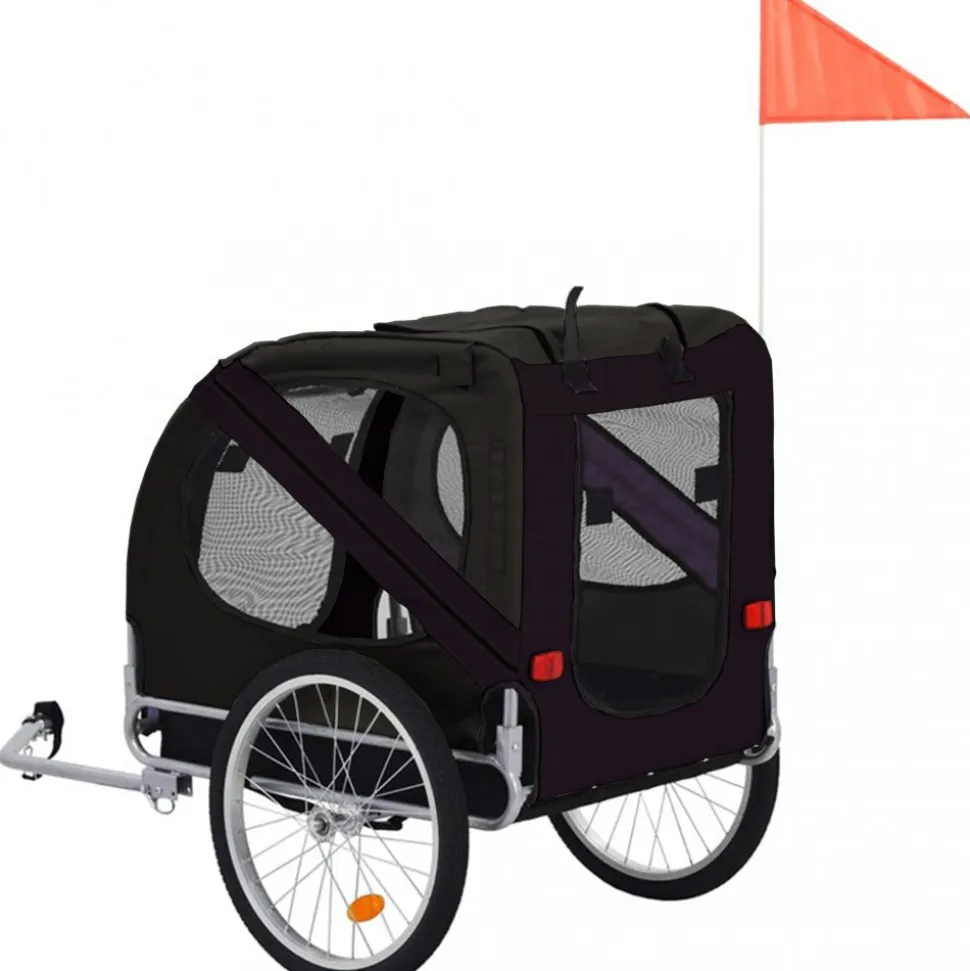 Cykelvagn för hund | Lastkapacitet 40kg | Hopfällbar