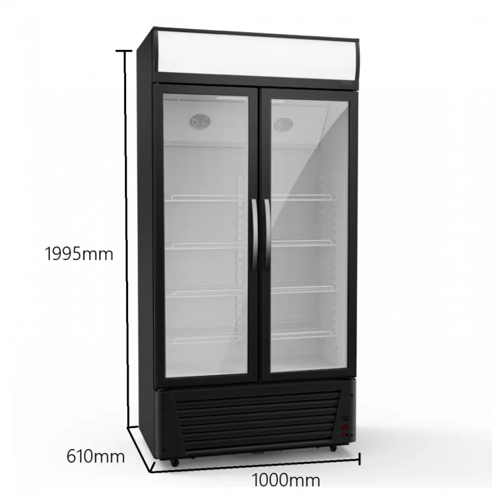 Displaykyl 618L | Energieffektiv & låsbar dryckeskyl | 100x61x195 cm