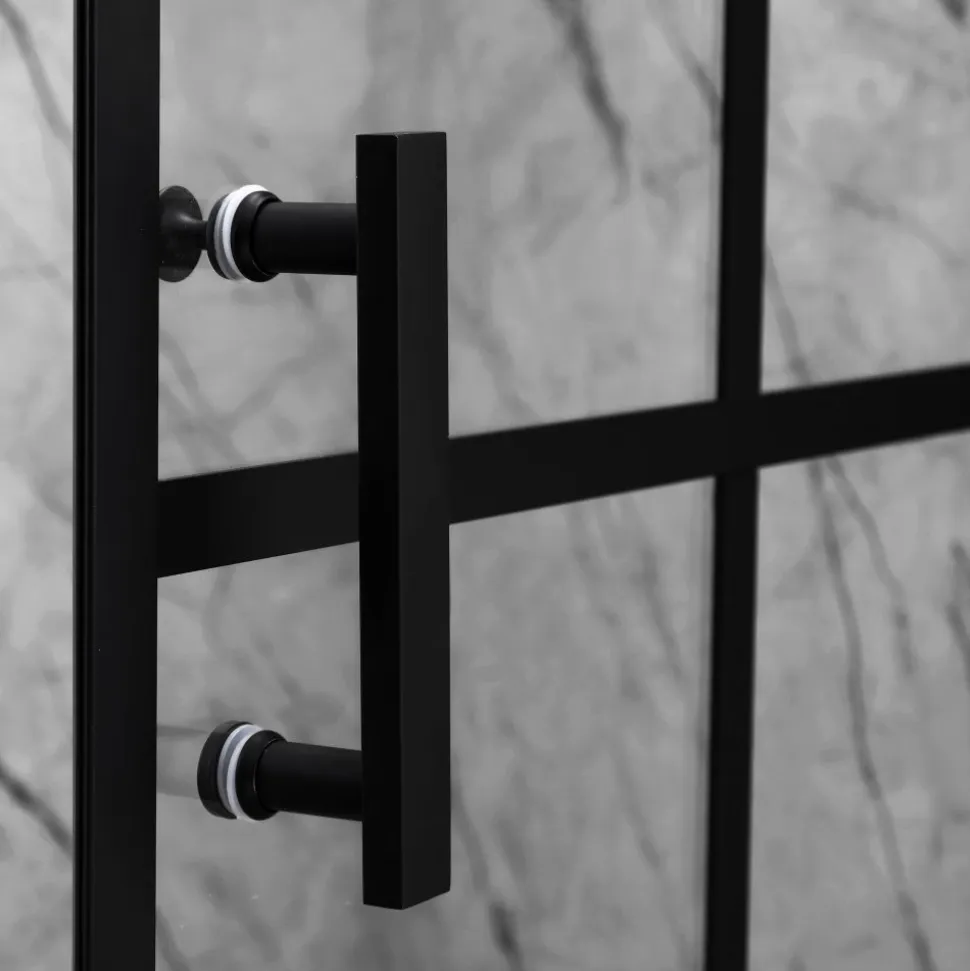 Duschdörr i industridesign | Nanobehandlad | 6mm säkerhetsglas