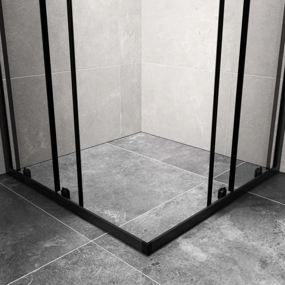 Duschhörna med skjutdörrar | 6mm säkerhetsglas | Modern design