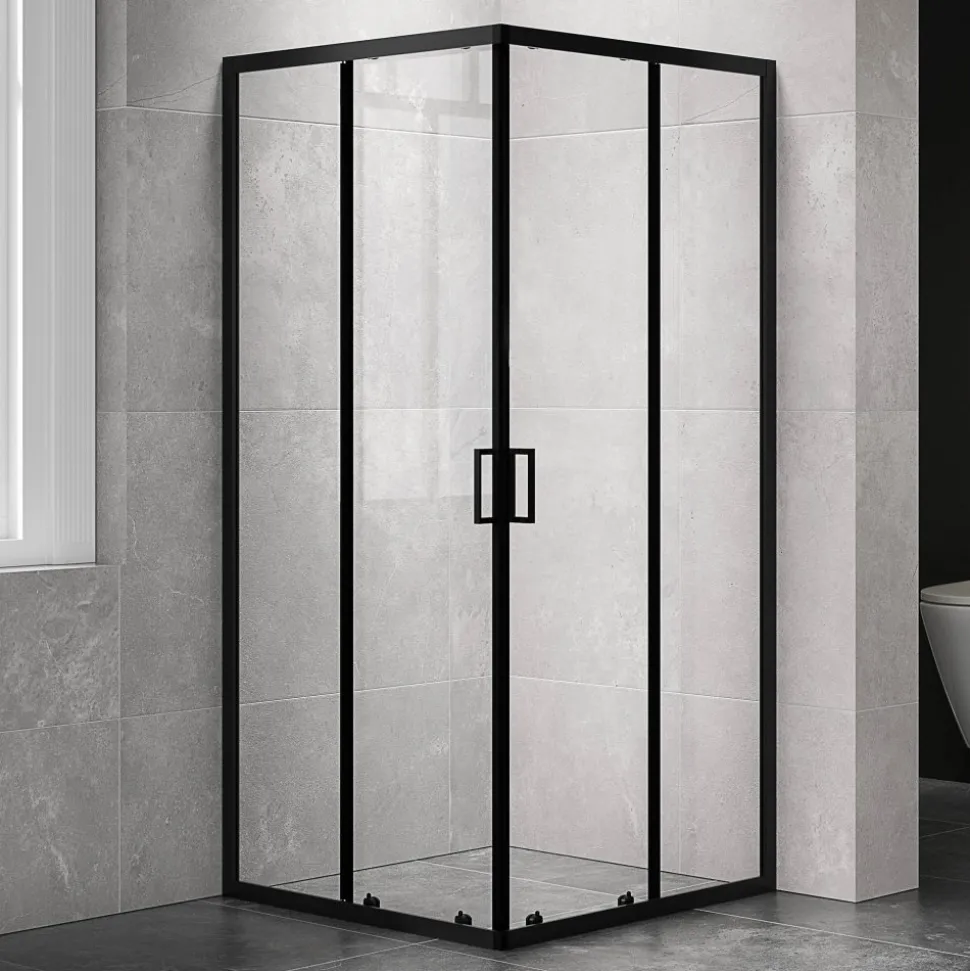 Duschhörna med skjutdörrar | 6mm säkerhetsglas | Modern design