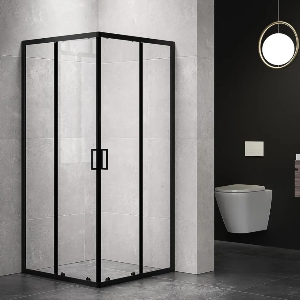 Duschhörna med skjutdörrar | 6mm säkerhetsglas | Modern design