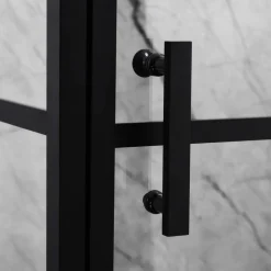 Duschhörna med svarta profiler | 6mm säkerhetsglas