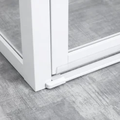 Duschhörna med vita profiler | 6mm säkerhetsglas