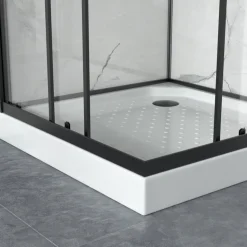 Duschkabin med svart ram | Aluminium och 6mm säkerhetsglas | Sara