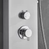Duschpanel i borstat rostfritt stål | Flora