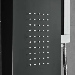 Duschpanel i svart rostfritt stål | Lexi