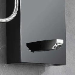 Duschpanel i svart rostfritt stål | Zoey