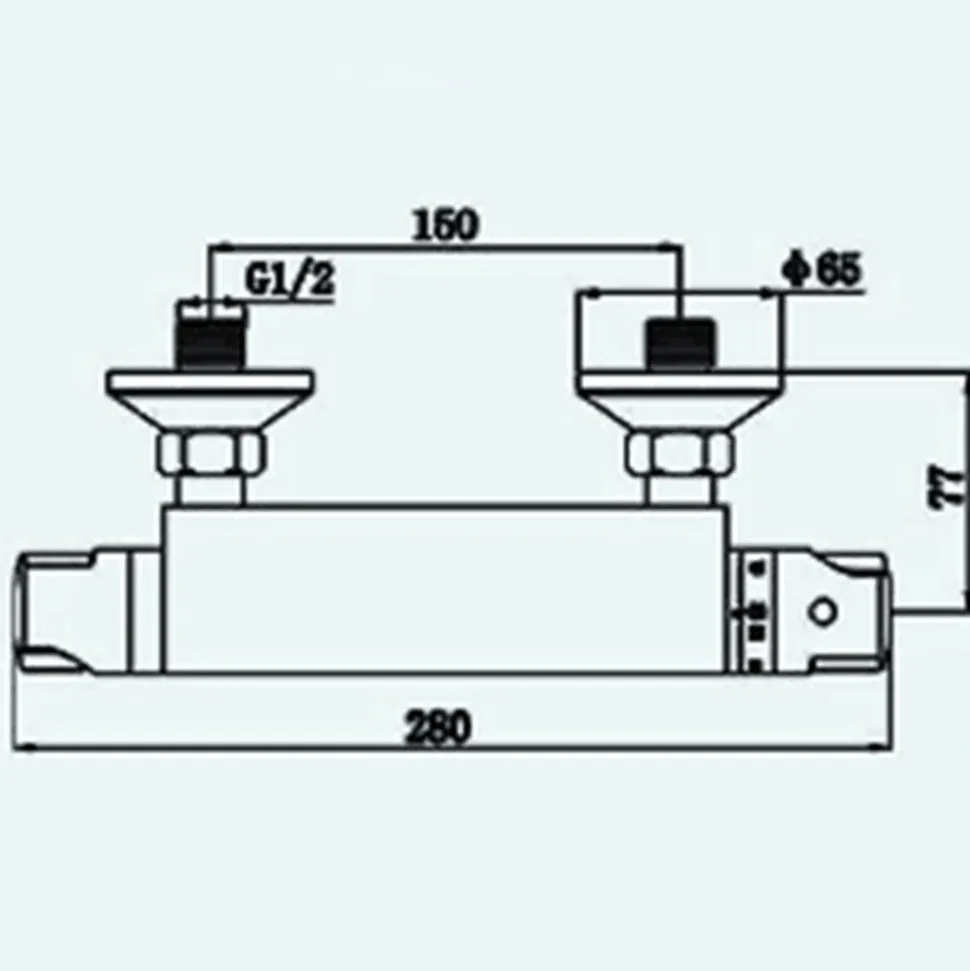 Duschset termostadblandare 150 cc | Krom | FD-3004A